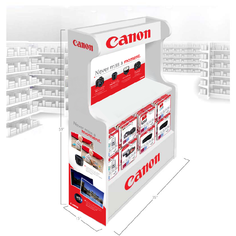 Canon Retail Endcap Display Design