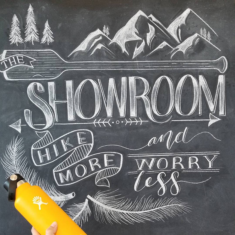 Showroom Chalkboard Wall